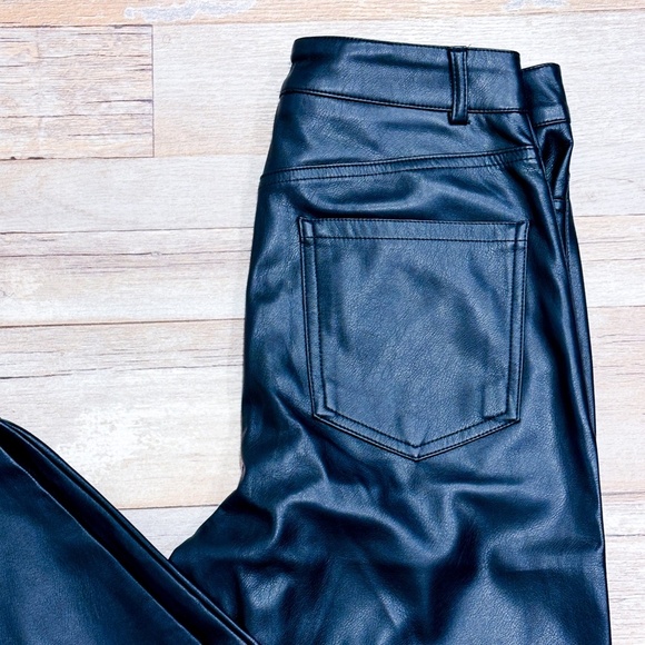 DYNAMITE Faux leather black high rise pants - Picture 3 of 10